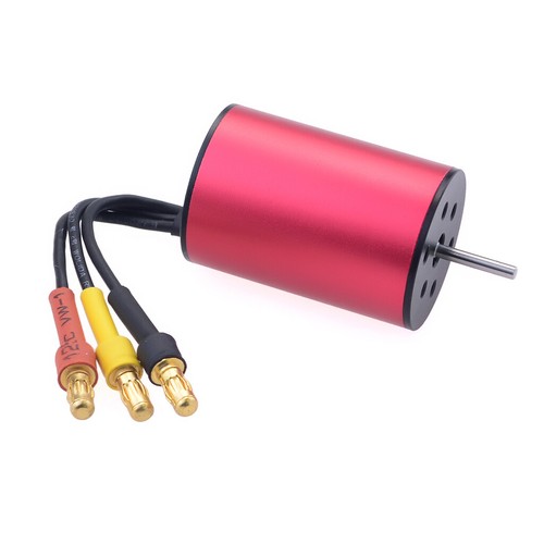 KingVal 2435 3300/4500KV Motore brushless impermeabile + 35A ESC per auto 1/16 1/18 RC - Foto 4 di 11
