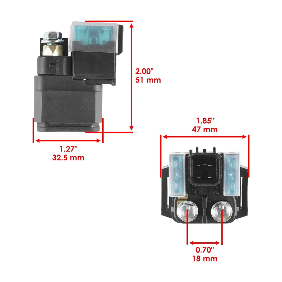 Solenoide de arranque y relé para Yamaha Kodiak 700 YFM700K 4x4 2016 2017 - 2021  Foto 3 de 4