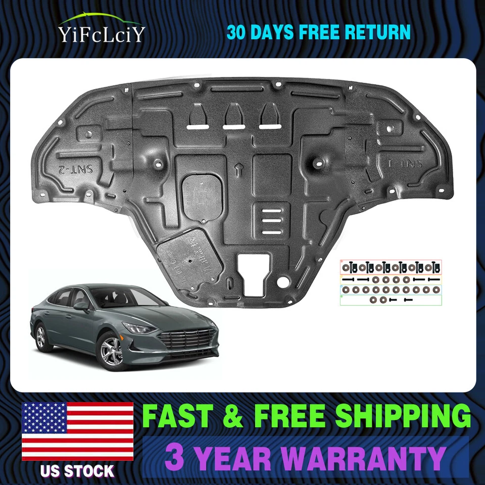 Engine Under Cover Fit For 2020-2023 Hyundai Sonata Splash Shield Front Support - Image 2 of 4