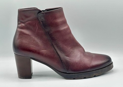 Gabor Damen Stiefeletten, Größe 40 - Bordeaux Leder mit Blockabsatz - Bild 6 von 11