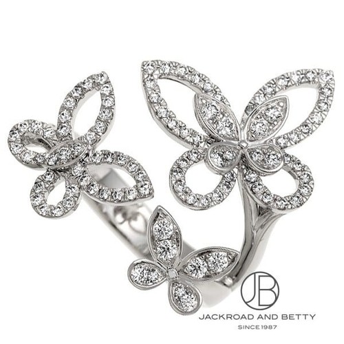 GRAFF Triple Butterfly Silhouette Diamant Ring RGR790 18K Weißgold - Bild 1 von 6