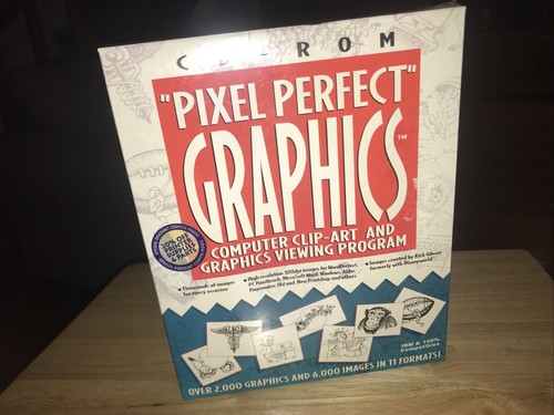 Cd-Rom Pixel Perfect Graphics Computer Clip Art Ibm Compatible New Software