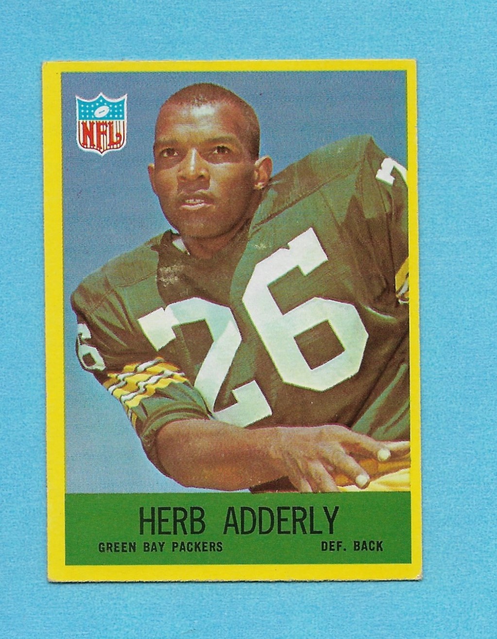 1967 Philadelphia Football #74 Herb Adderly Adderley Green Bay Packers EX