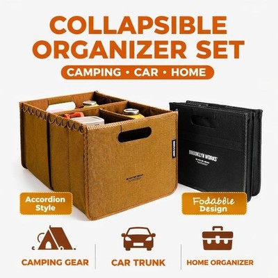 Brooklyn Works Accordion Bag Collapsible Camping Storage Organizer 900D