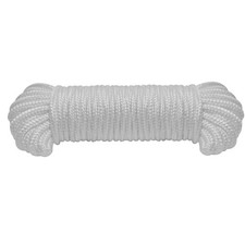 9mm 3/8Inch White Nylon Braided Rope,100 feet Paracord Solid Braided Multi-P...