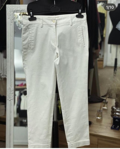Women Etro Trousers White 36 / S / 44