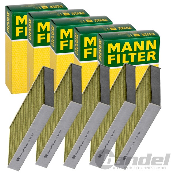 5X Mann-Filter FP 25 003 Innenraumfilter ALLERGIKER-AKTIVKOHLEFILTER 5-STÜCK!-image