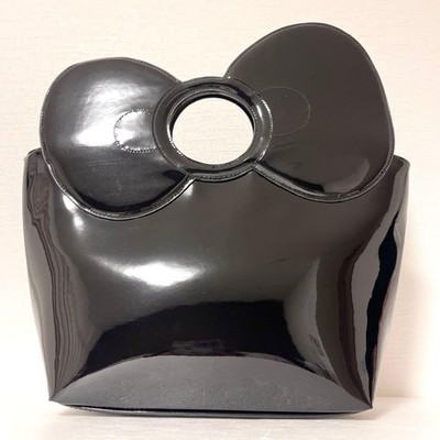 Sanrio Hello Kitty Henkeltasche schwarz Emaille Band neu selten klassisch süß...