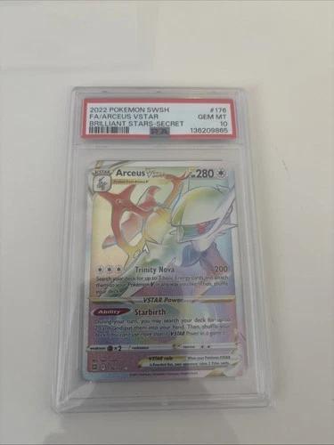 2022 Pokemon SWSH Brilliant Stars 176/172 Arceus Vstar PSA 10
