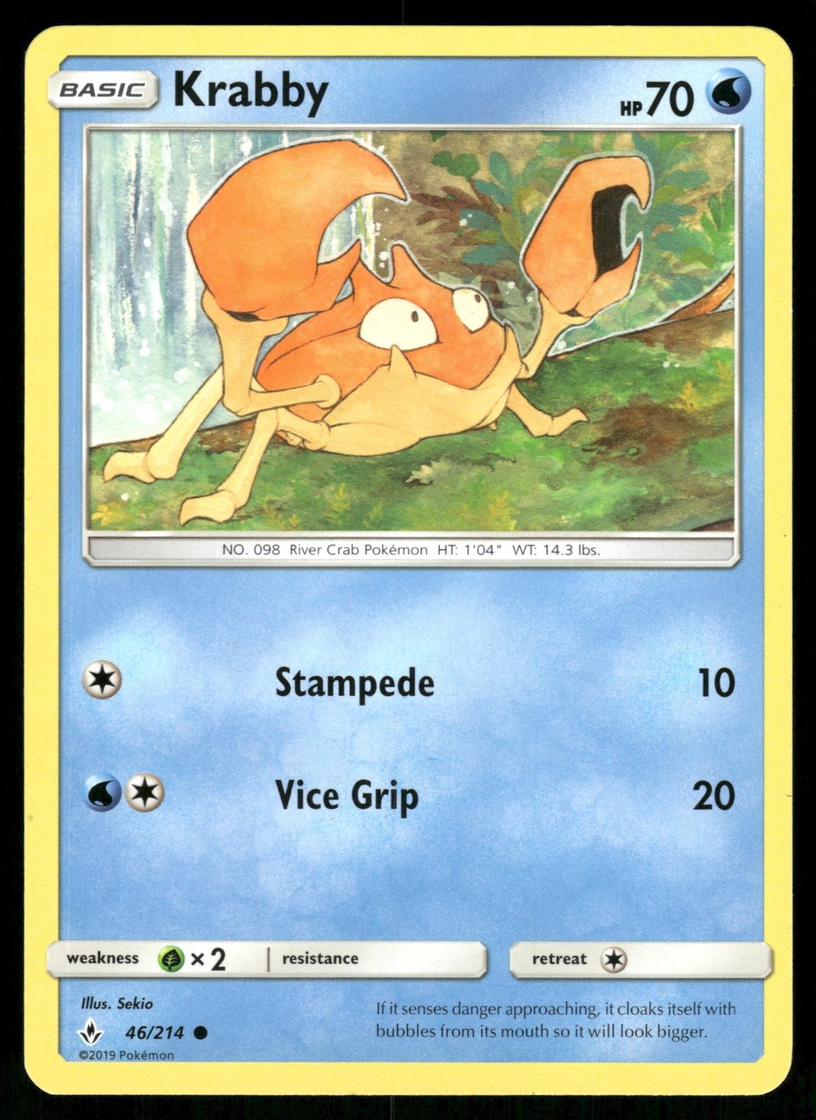 Krabby 46/214 Common Unbroken Bonds Pokemon Near Mint