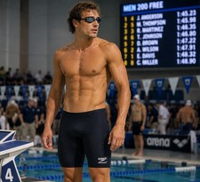 NWT SPEEDO Men's Black ENDURANCE Performance Racing Jammer Swim Suit Size 38