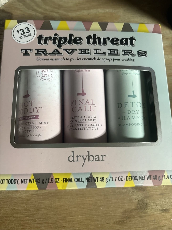 Juego de viaje Drybar triple amenaza Hot Toddy/Llamada final/Desintoxicación EDICIÓN LIMITADA Foto 2 de 2
