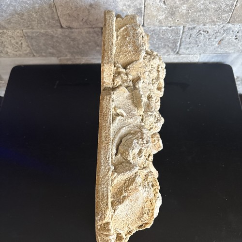 Vintage Stone Concrete Wall Hanging Plaque Face Heavy 6.5”x12 - Picture 7 of 8
