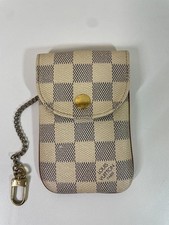 Louis Vuitton Damier Etui Telephonne MM Cell Phone Case Pouch Bag Wallet Used