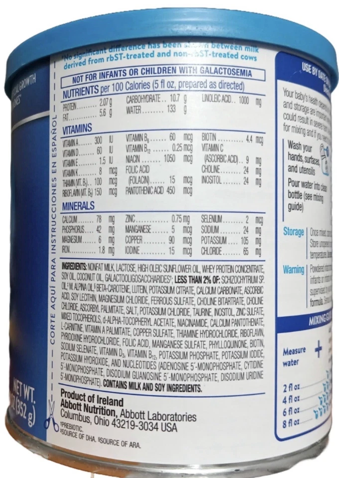 Pacote com 2 SIMILAC Advance OptiGRO fórmula infantil 12,4 oz BABY MILK ferro em pó 2/27 - Imagem 3 de 4