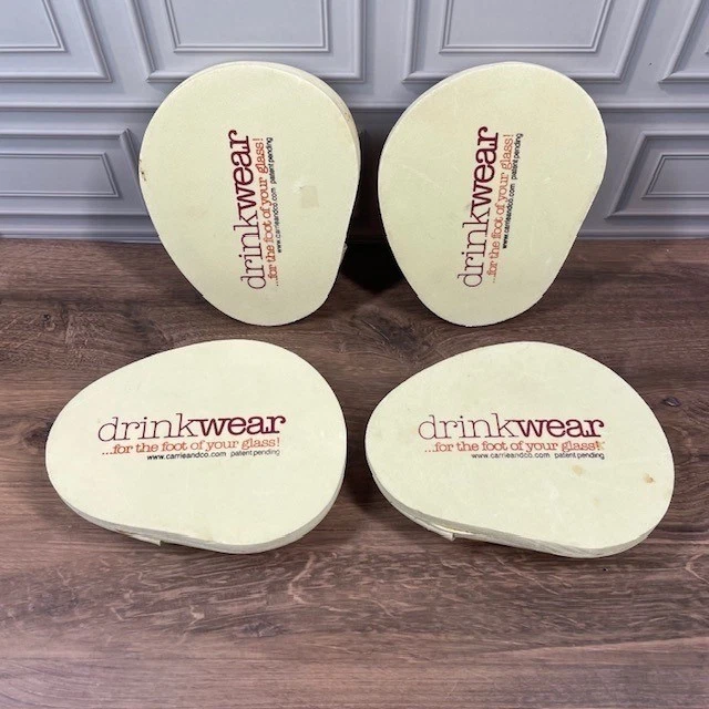 Conjunto de 4 porta-copos coloridos Drinkwear decoração de bar novidade fofa - Imagem 4 de 4