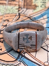 Patriotischer Ring 1914-1917 Seltene Motiv Militaria 1. Wk Weltkrieg