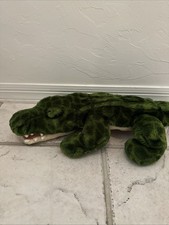 Animal Alley Alligator Plush Crocodile Green Open Mouth Laying 20 Inch