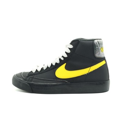 Nike Damen Blazer Mid '77 Sneaker Schwarz Gelb Leder Mittelhoch High Top EU 37.5