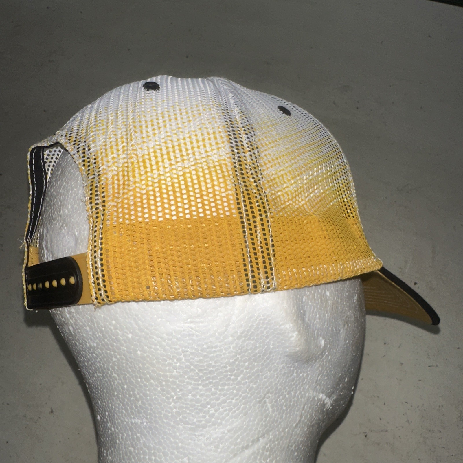 ROCK SOLID Trucker Hat Black Embroidered Logo Whi… - image 9