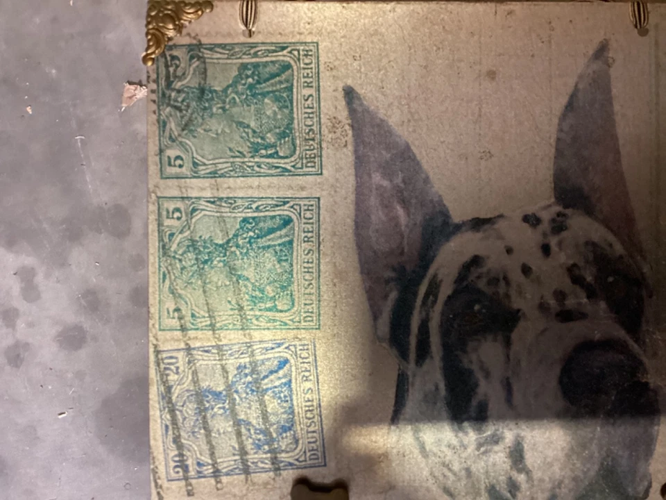 METAL Galvanized Great Dane TIN MAGNETIC BOARD Wall Hanging 14x10”+ 2 MAGNETS - Image 3 of 4