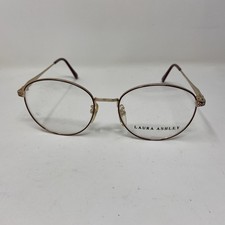 LAURA ASHLEY EYEWEAR SOMERSET GOLD BURGUNDY 54-17-145 EYEGLASSES 199X