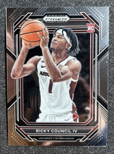 2023-24 Panini Prizm Draft Picks Ricky Council IV Base RC Rookie Razorbacks #1