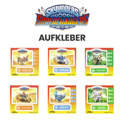 Skylanders Superchargers Aufkleber Auswahl