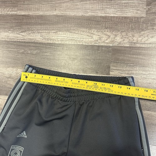 AUTHENTIC ADIDAS CALABASAS GREY ATHLETIC TRACK PANTS JOGGER STRAIGHT FIT M (22) - Picture 5 of 6