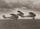 Hawker Woodcock RAF Squadron Takeoff Early Aviation 1926 - Original Press Photo — photo 1