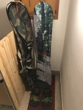 Burton Snowboard Trick Pony size 154 + Burton Cartel EST camo + Burton Camo bag