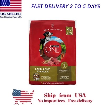 Purina ONE Lamb & Rice Formula Dry Dog Food, 40 lbs.