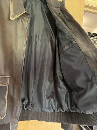 A-2 Flight Jacket Size 48 XL 100% Genuine Goatskin Leather - Picture 8 of 10