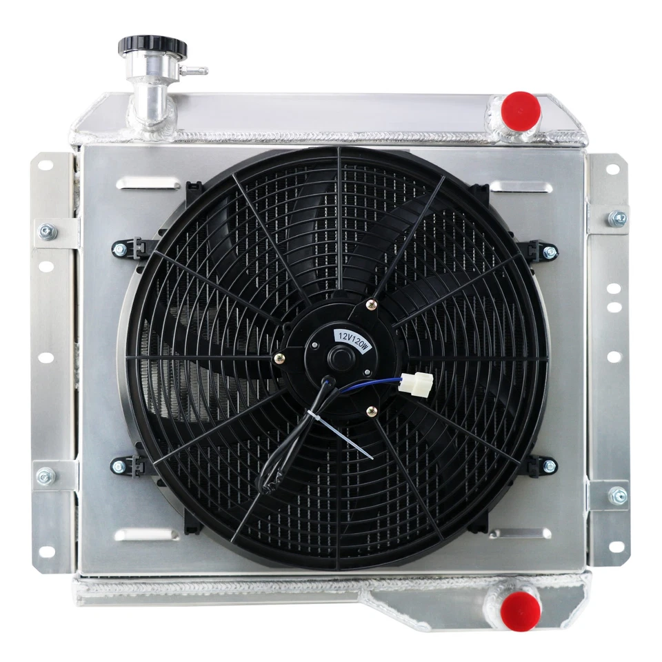 4 Row Radiator Shroud 16"Fan For 1975-2020 1976 1979 Toyota Land Cruiser 4.0L MT - Image 3 of 4