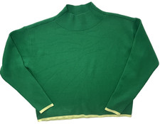 Anthropologie Maeve The Carys Mock Neck Sweater Small Quiet Luxury Preppy Boxy