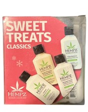 New Hempz Sweet Treats Classics. Gift Set And It s Travel Sized 4 Bottles.
