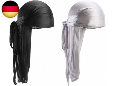 2 Stücke Durag Men Silk, Silky Satin seidige Bandana Atmungsaktive Soft Durag 