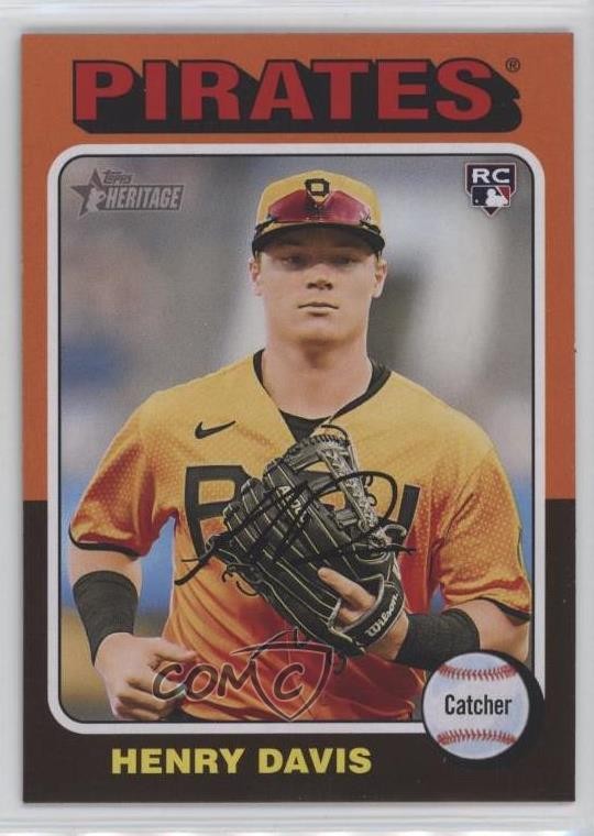 2024 Topps Heritage Image Variation Henry Davis #415 Rookie RC yq2