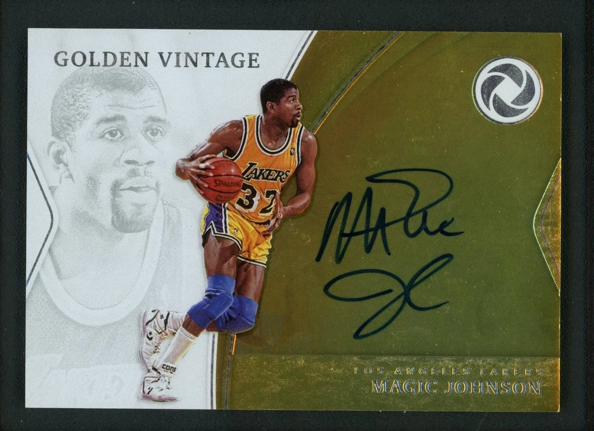 Panini Magic Johnson Basketball Autographed Sports Trading Cards