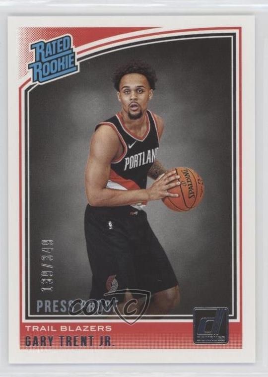2018 Donruss Rated Rookies Press Proof Silver /349 Gary Trent Jr Rookie RC 0m9o
