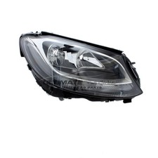 Halogen Headlight Mercedes Benz C Class 2014-2018 With LED DRL Lamp Drivers Side