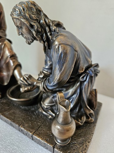 JESUS ​​WASHING THE FEET OF THE DISCIPLES OF VERONESE Statue Cast Bronze Figure - Picture 8 of 19