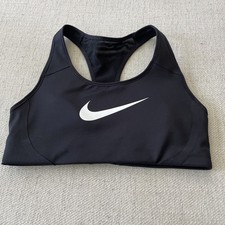 Nike Sports Bra - Dri-Fit Compression Swoosh Sports Women's Bra - BLACK - NEW