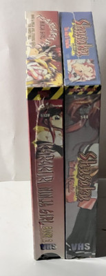 Karakuri Ninja Girl Book  2 & Shusaku Vol 1 New Vhs Set Anime