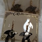 (Lot #03) Lot Of 10 Pair Of Vintage Jj Egyption Earrings Signed