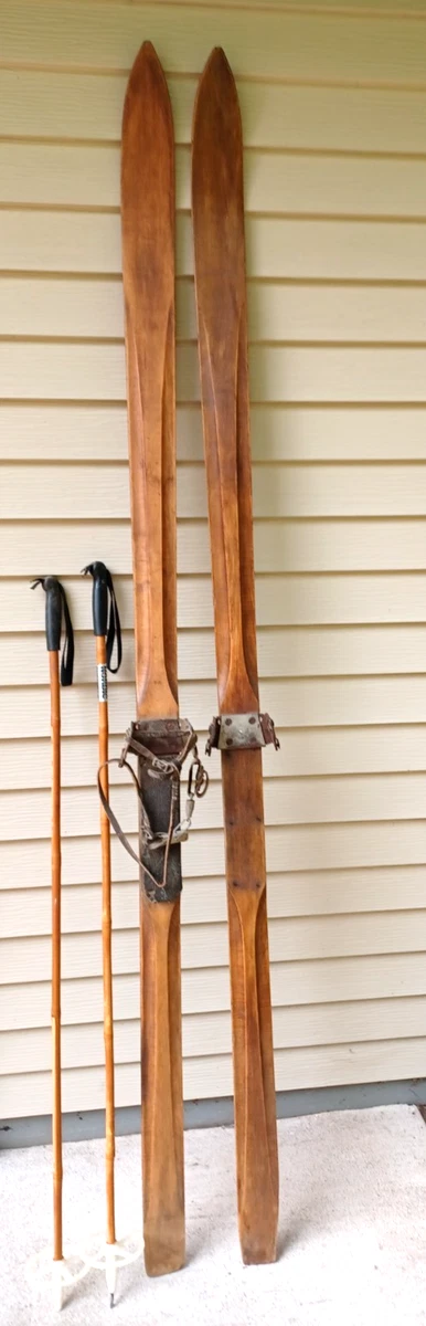 アンティーク木製スキー Wood Skis In Vintage Downhill Skiing Equipment for sale - eBay