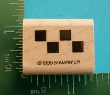 Stampin Up CHECKED BORDER Rubber Stamp #3