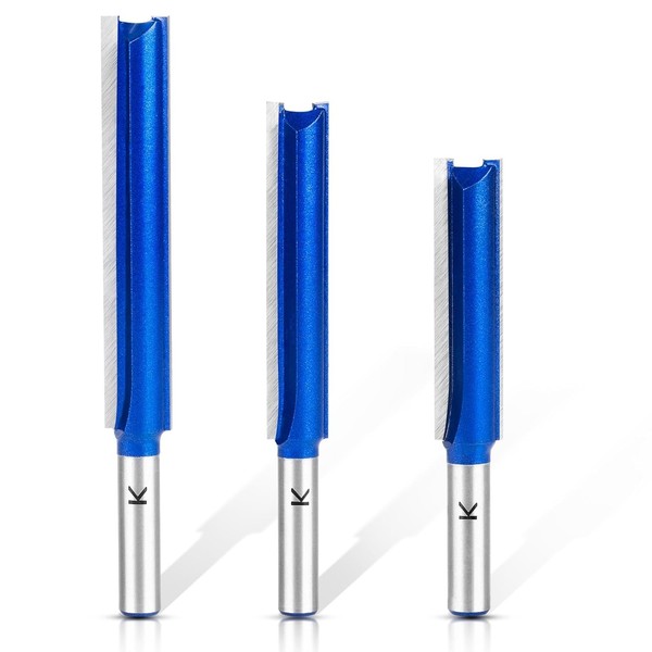 FräSer Set 3 StüCk 8Mm Schaft Extra Langer NutfräSer HolzfräSer 50-76Mm-image