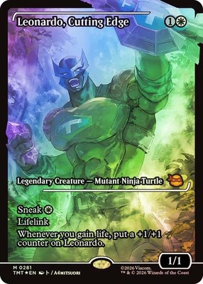 MTG FOIL Leonardo, Cutting Edge Showcase - Teenage Mutant Ninja Turtles #281