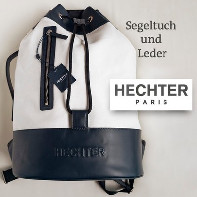 NP  250 Hechter Paris canvas leather backpack, duffel bag, bag, duffle bag